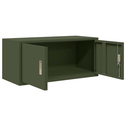 Storage Cabinet Olive Green 90 x 40 x 40 cm Steel