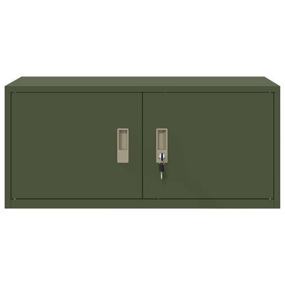 Storage Cabinet Olive Green 90 x 40 x 40 cm Steel