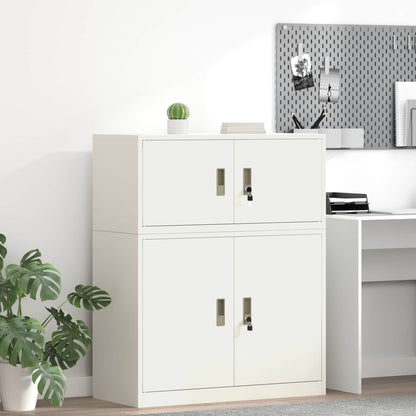 Storage Cabinet White 90 x 40 x 40 cm Steel