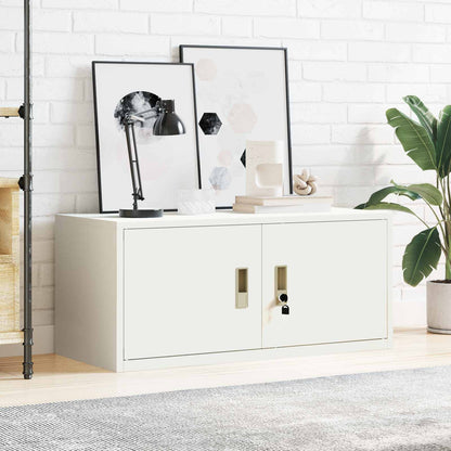 Storage Cabinet White 90 x 40 x 40 cm Steel