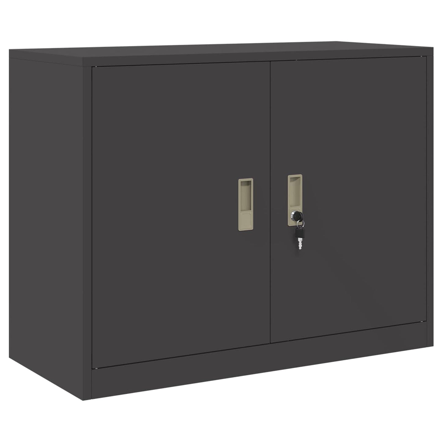 Storage Cabinet Black 90 x 40 x 70 cm Steel