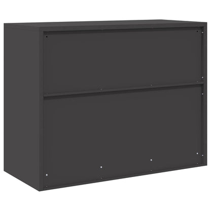Storage Cabinet Black 90 x 40 x 70 cm Steel