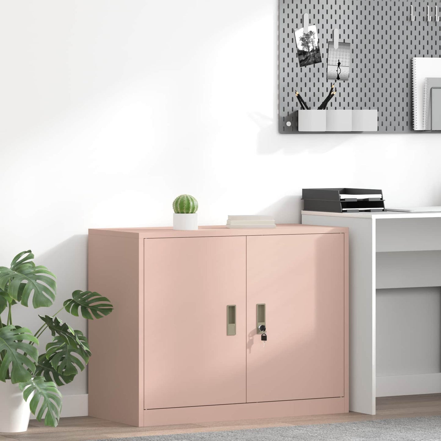 Storage Cabinet Pink 90 x 40 x 70 cm Steel
