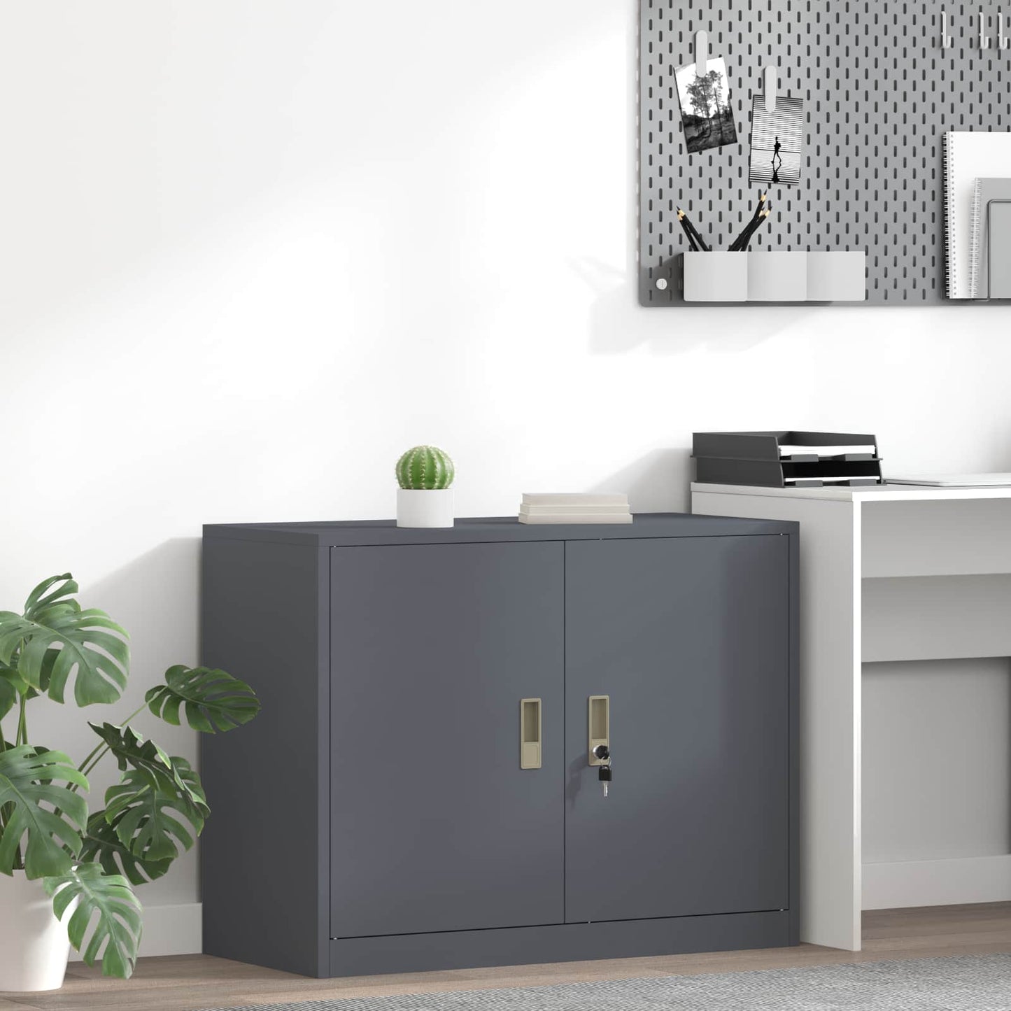 Storage Cabinet Anthracite 90 x 40 x 70 cm Steel