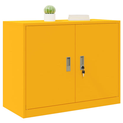 Storage Cabinet Mustard Yellow 90 x 40 x 70 cm Steel