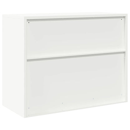 Storage Cabinet White 90 x 40 x 70 cm Steel