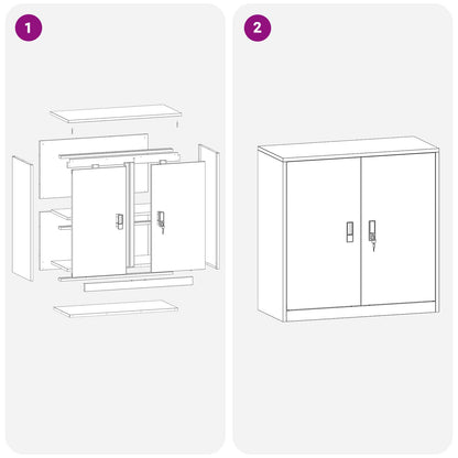 Storage Cabinet Pink 90 x 40 x 90 cm Steel