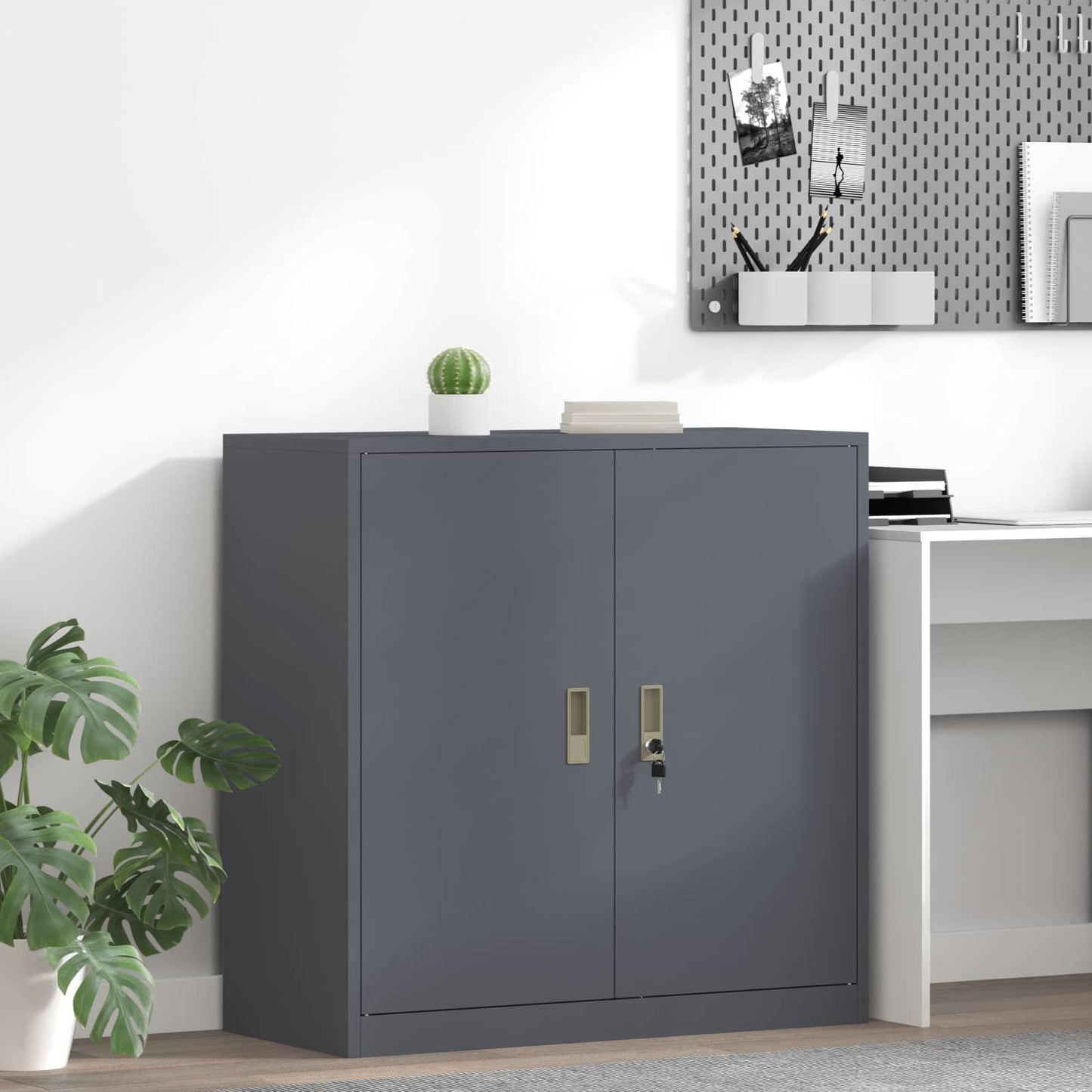 Storage Cabinet Anthracite 90 x 40 x 90 cm Steel