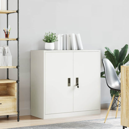 Storage Cabinet White 90 x 40 x 90 cm Steel