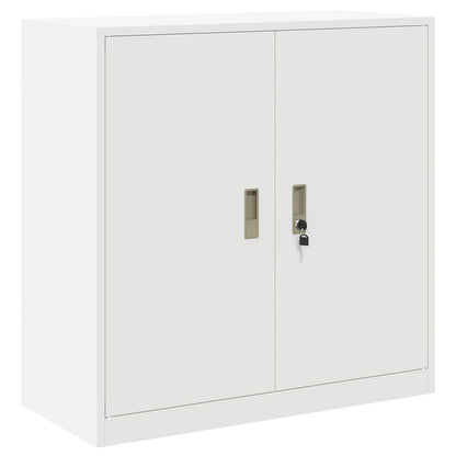 Storage Cabinet White 90 x 40 x 90 cm Steel