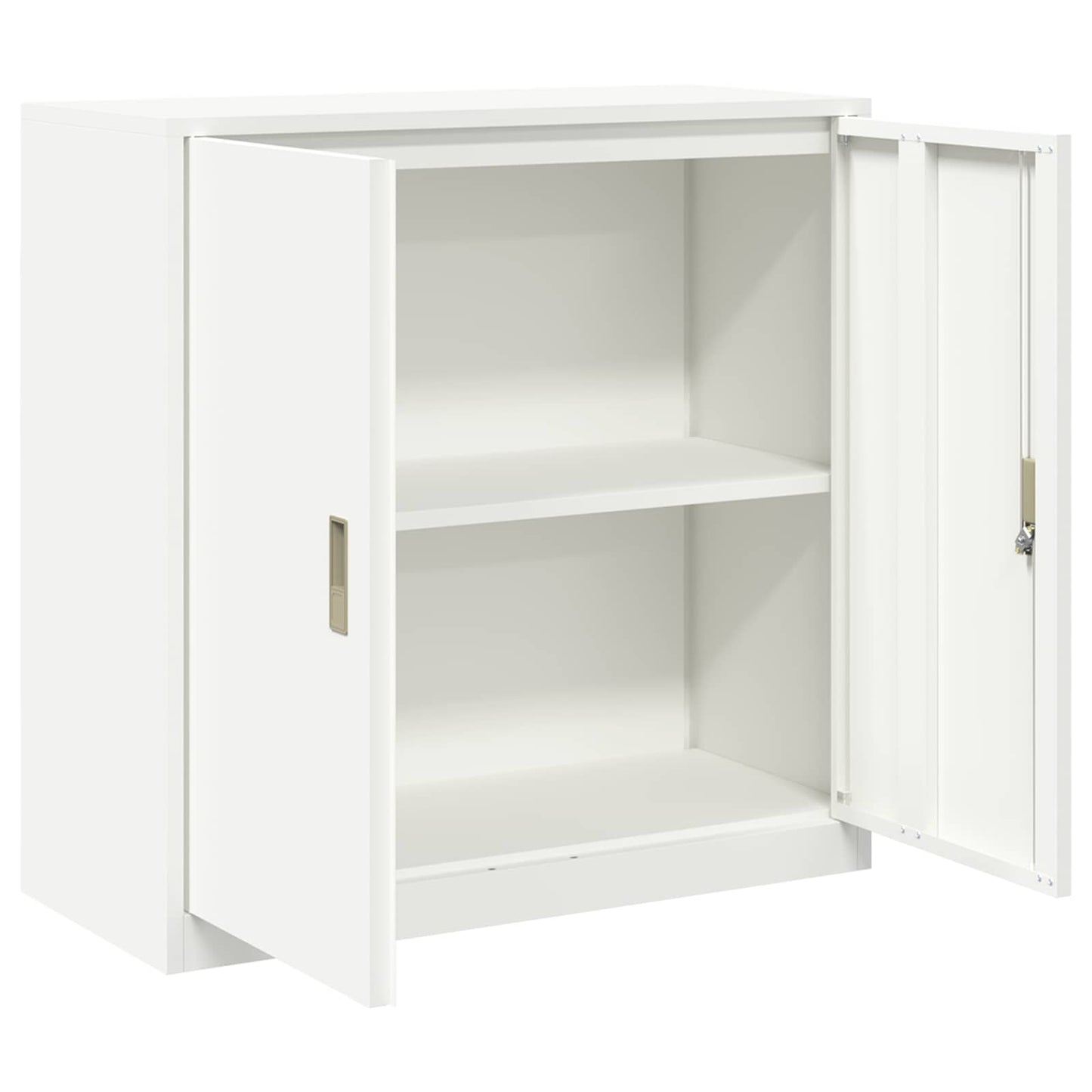 Storage Cabinet White 90 x 40 x 90 cm Steel