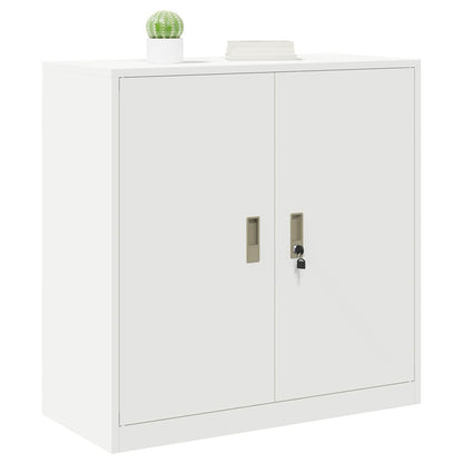 Storage Cabinet White 90 x 40 x 90 cm Steel