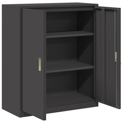 Storage Cabinet Black 90 x 40 x 105 cm Steel