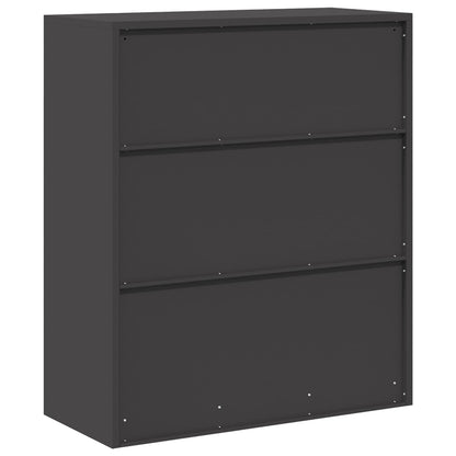 Storage Cabinet Black 90 x 40 x 105 cm Steel