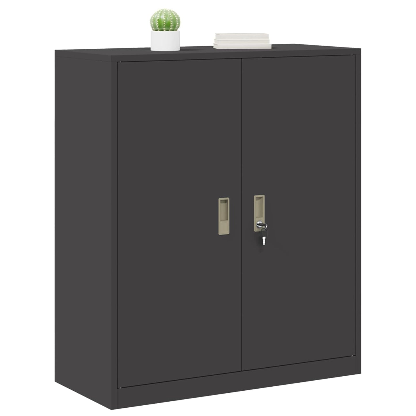 Storage Cabinet Black 90 x 40 x 105 cm Steel