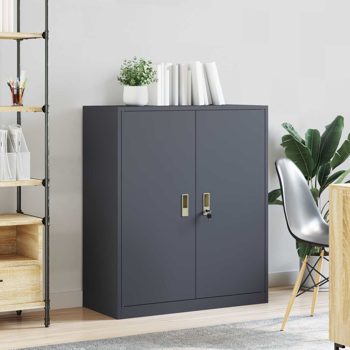 Storage Cabinet Anthracite 90 x 40 x 105 cm Steel