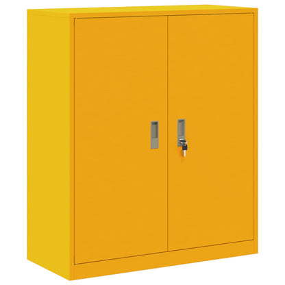Storage Cabinet Mustard Yellow 90 x 40 x 105 cm Steel