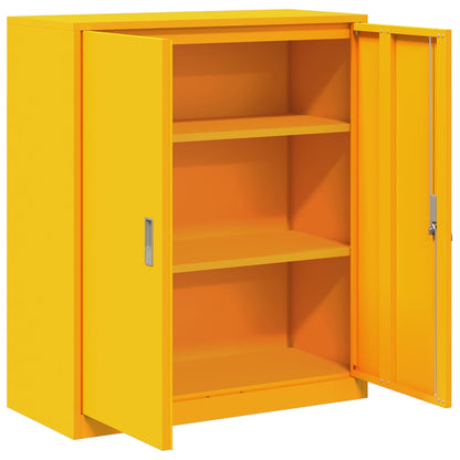 Storage Cabinet Mustard Yellow 90 x 40 x 105 cm Steel