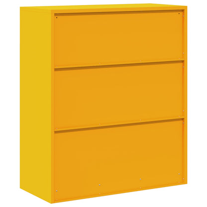 Storage Cabinet Mustard Yellow 90 x 40 x 105 cm Steel