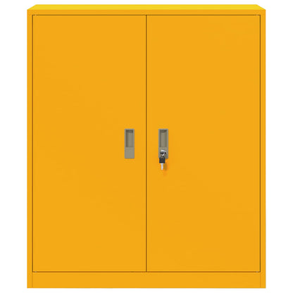 Storage Cabinet Mustard Yellow 90 x 40 x 105 cm Steel