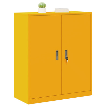 Storage Cabinet Mustard Yellow 90 x 40 x 105 cm Steel