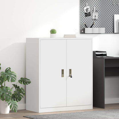 Storage Cabinet White 90 x 40 x 105 cm Steel