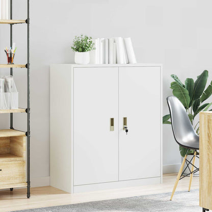 Storage Cabinet White 90 x 40 x 105 cm Steel