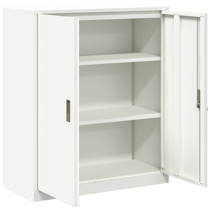 Storage Cabinet White 90 x 40 x 105 cm Steel