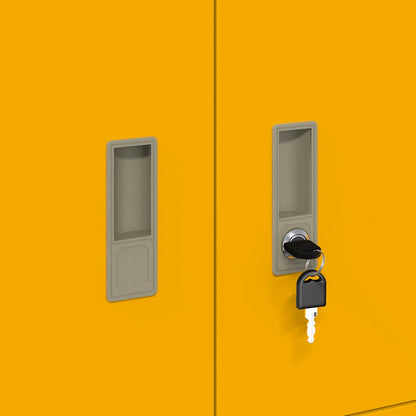 Storage Cabinet Mustard Yellow 80 x 40 x 40 cm Steel