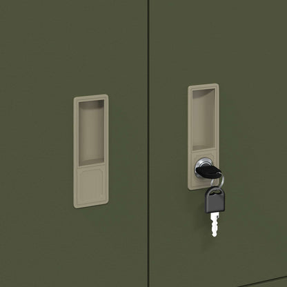 Storage Cabinet Olive Green 80 x 40 x 40 cm Steel