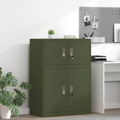 Storage Cabinet Olive Green 80 x 40 x 40 cm Steel