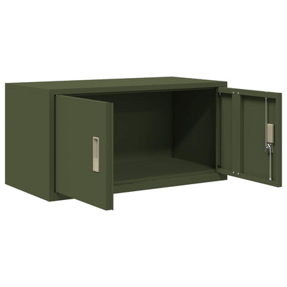 Storage Cabinet Olive Green 80 x 40 x 40 cm Steel