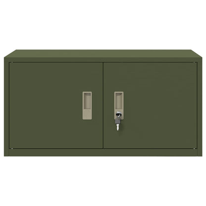 Storage Cabinet Olive Green 80 x 40 x 40 cm Steel
