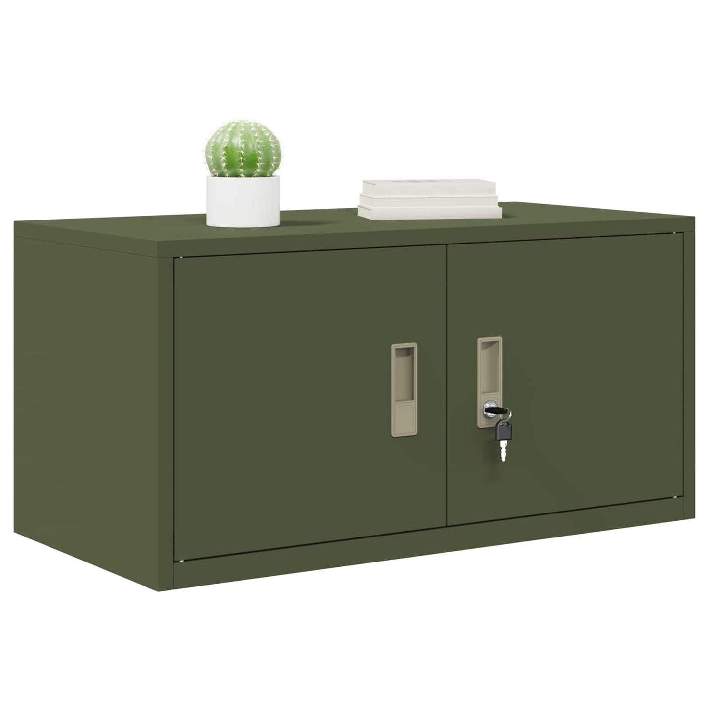 Storage Cabinet Olive Green 80 x 40 x 40 cm Steel