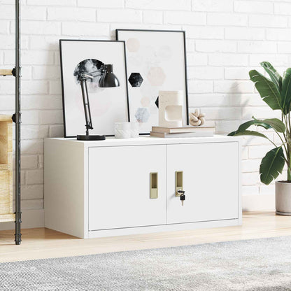 Storage Cabinet White 80 x 40 x 40 cm Steel