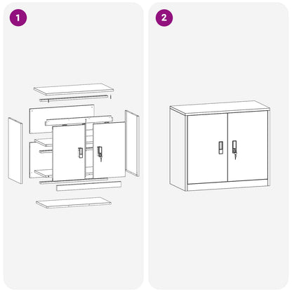 Storage Cabinet Pink 80 x 40 x 70 cm Steel