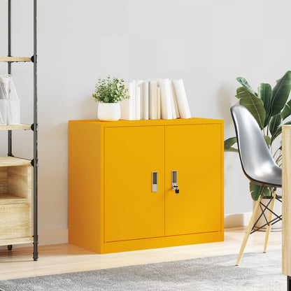 Storage Cabinet Mustard Yellow 80 x 40 x 70 cm Steel