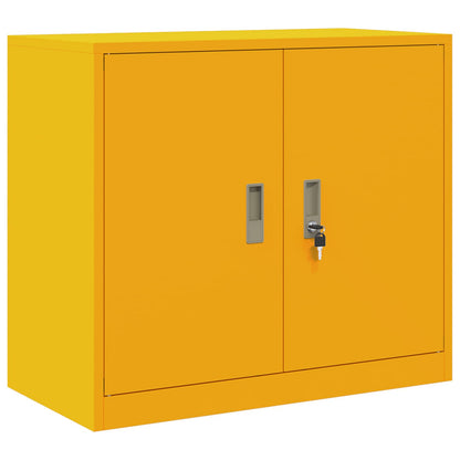Storage Cabinet Mustard Yellow 80 x 40 x 70 cm Steel