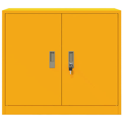 Storage Cabinet Mustard Yellow 80 x 40 x 70 cm Steel