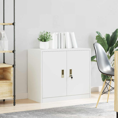 Storage Cabinet White 80 x 40 x 70 cm Steel