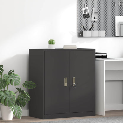 Storage Cabinet Black 80 x 40 x 90 cm Steel