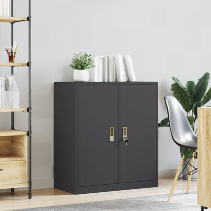 Storage Cabinet Black 80 x 40 x 90 cm Steel