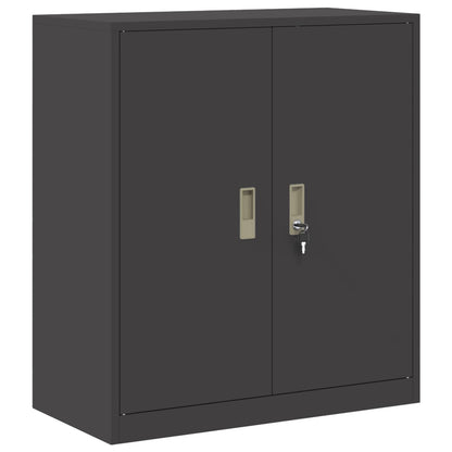 Storage Cabinet Black 80 x 40 x 90 cm Steel