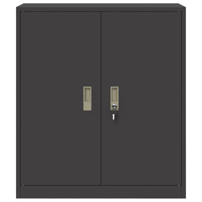 Storage Cabinet Black 80 x 40 x 90 cm Steel