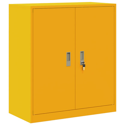 Storage Cabinet Mustard Yellow 80 x 40 x 90 cm Steel
