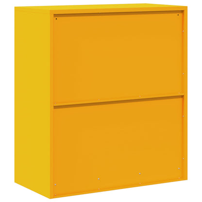 Storage Cabinet Mustard Yellow 80 x 40 x 90 cm Steel