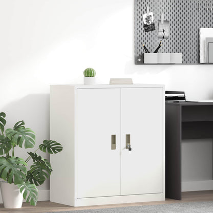Storage Cabinet White 80 x 40 x 90 cm Steel