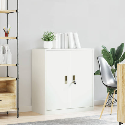Storage Cabinet White 80 x 40 x 90 cm Steel