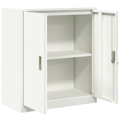 Storage Cabinet White 80 x 40 x 90 cm Steel