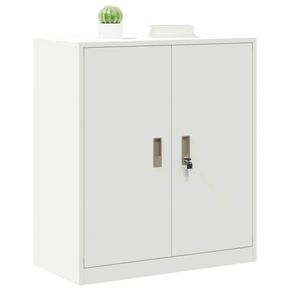 Storage Cabinet White 80 x 40 x 90 cm Steel